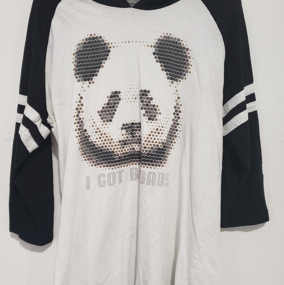 white panda pull over